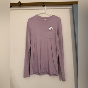 RIPNDIP Lord Nermal Lavender Long Sleeve Shirt
